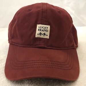 Lucky Brand Adjustable Maroon Ball Cap